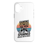 Custodia per iPhone 16 Plus Gioco Fitness Cane Mamma Costruito Non Generato Allevato Con I Cani