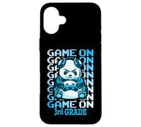 Custodia per iPhone 16 Plus Gioco sul terzo grado ritorno a scuola divertente Panda Bear Gamer