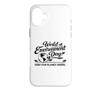 Custodia per iPhone 16 Plus Giornata Mondiale dell'Ambiente - Keep Our Planet Green Eco Awareness