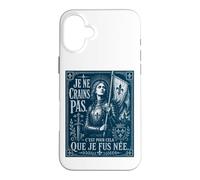 Custodia per iPhone 16 Plus Giovanna d'Arco I Am Not Afraid I Was Nas For This Woodcut Navy