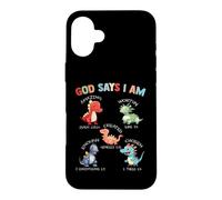 Custodia per iPhone 16 Plus God Says I Am Dinosaur Bible Verses