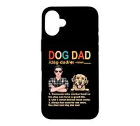 Custodia per iPhone 16 Plus Golden Retriever Dog Dad Definition Funny Fathers Day