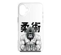 Custodia per iPhone 16 Plus Gorilla Jiu Jitsu Ju Jutsu MMA BJJ Grappling Scacchi Kanji Ape