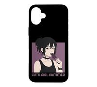 Custodia per iPhone 16 Plus Goth Ragazza Estate Scuro Occulto Emo Anime Manga