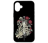 Custodia per iPhone 16 Plus Gothic Floral Skeleton Hand Syringe Funny Nurse