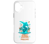 Custodia per iPhone 16 Plus Graffiti della vecchia scuola Hip Hop Legends Break-dancer