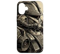 Custodia per iPhone 16 Plus Grafica giapponese vintage Mecha: Ciclope ingombrante