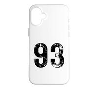Custodia per iPhone 16 Plus Grande numero 93 per 93° compleanno novantatré anni 1993
