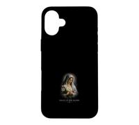 Custodia per iPhone 16 Plus Grazia nelle sue mani Vergine Maria Gigli Arte Cattolica