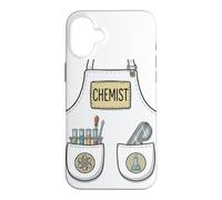 Custodia per iPhone 16 Plus Grembiule divertente per insegnante di scienze chimico, costume di Halloween