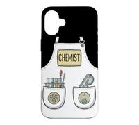 Custodia per iPhone 16 Plus Grembiule divertente per insegnante di scienze chimico, costume di Halloween