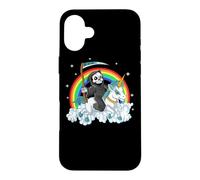 Custodia per iPhone 16 Plus Grim Reaper Riding Unicorn | Aesthetic Pastel Goth Girls