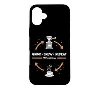 Custodia per iPhone 16 Plus Grind Brew Repeat routine caffè pour over casa