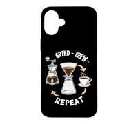 Custodia per iPhone 16 Plus Grind Brew Repeat routine caffè pour over casa