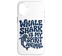 Custodia per iPhone 16 Plus Groovy Balena Shark Spirit Animal Retro Art