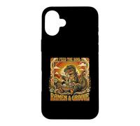 Custodia per iPhone 16 Plus Groovy T Rex nutrire l'anima ramen e scanalatura