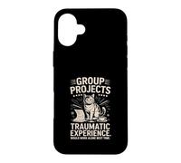 Custodia per iPhone 16 Plus Gruppo Progetti Esperienza Traumatica Umorismo gatto