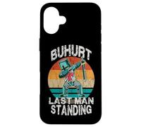 Custodia per iPhone 16 Plus Guerriero medievale vintage Buhurt pieno contatto