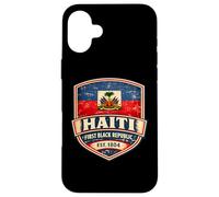 Custodia per iPhone 16 Plus Haiti Prima Repubblica Nera dal 1804 Bandiera Haitiana Day Pride