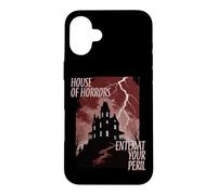 Custodia per iPhone 16 Plus Halloween Haunted House Of Horrors Entra a tuo rischio e pericolo