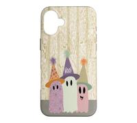 Custodia per iPhone 16 Plus Halloween Tre Fantasmi Divertimento