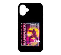 Custodia per iPhone 16 Plus Hamamatsu City 80s Synthwave Shaolin Giappone Hamamatsu