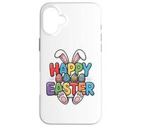 Custodia per iPhone 16 Plus Happy Easter Day Girls Boys Easter, Funny Bunny Eggs