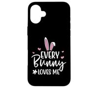 Custodia per iPhone 16 Plus Happy Easter Every Bunny Sign Every Bunny Loves Me Chicks