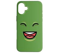 Custodia per iPhone 16 Plus Happy Laughing Face - Cartoon Green Avocado