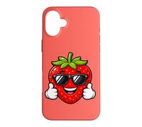 Custodia per iPhone 16 Plus Happy Strawberry Pollice Up Summer Cool Vibes
