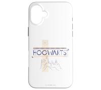 Custodia per iPhone 16 Plus Harry Potter Hogwarts Castle Line Drawing