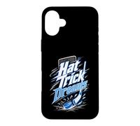 Custodia per iPhone 16 Plus Hat Trick Dreams Giocatore Hockey Puck Bastoni
