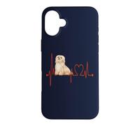Custodia per iPhone 16 Plus Havanese Dog Heartbeat ECG I miei cani sono il mio cardio