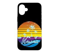 Custodia per iPhone 16 Plus Hawaii Vintage Sunset Surfer Souvenir