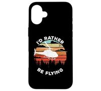 Custodia per iPhone 16 Plus Helicopter Funny Pilot Gift I'd Rather Be Flying Retro