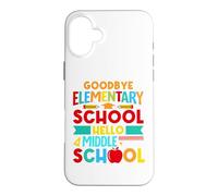 Custodia per iPhone 16 Plus Hello Middle School, Goodbye Elementary School 2026 Last Day