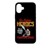 Custodia per iPhone 16 Plus Heroes Are Born Tough Like Daddy Proud Firefighters For Dad