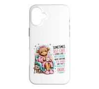 Custodia per iPhone 16 Plus Highland Cow Cura di sé Non preoccuparsi di ciò che qualcuno pensa