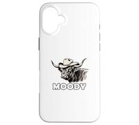 Custodia per iPhone 16 Plus Highland Cow Lover Moody Western Cattle Rancher
