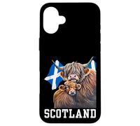 Custodia per iPhone 16 Plus Highland Cow per gli amanti della Scozia o degli antenati scozzesi