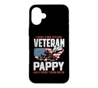 Custodia per iPhone 16 Plus Ho 2 Tittles Veterano E Pappy Fathers Day Uomini