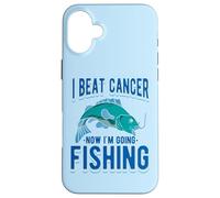 Custodia per iPhone 16 Plus Ho battuto il cancro ora vado a pescare