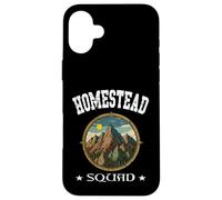 Custodia per iPhone 16 Plus HOMESTEAD SQUAD Off-Grid living Foresta Cabina Amante della natura