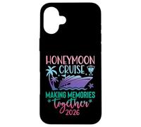 Custodia per iPhone 16 Plus Honeymoon Cruise 2026 Just Married Matching Couples Vacation