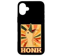 Custodia per iPhone 16 Plus Honk goose - Divertente retro Duck chicken meme Idea