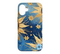 Custodia per iPhone 16 Plus Horror Strano Occhio Malvagio Blu Scuro
