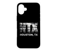Custodia per iPhone 16 Plus HTX City of Houston Skyline Art Downtown Texas Souvenir Gift