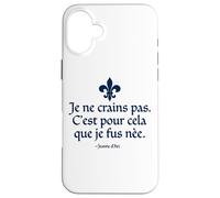 Custodia per iPhone 16 Plus I Am Not Afraid I Was Nat To Do This Joan of Arc Navy Ink
