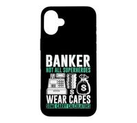 Custodia per iPhone 16 Plus I banchieri non tutti i supereroi indossano Capes Banker
