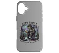 Custodia per iPhone 16 Plus I Bury Things Frog Gardener Dark Humor Shovel